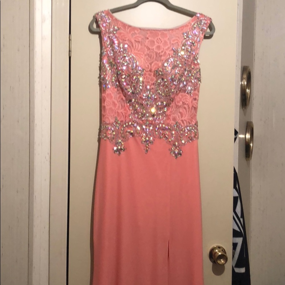 Peach color dress